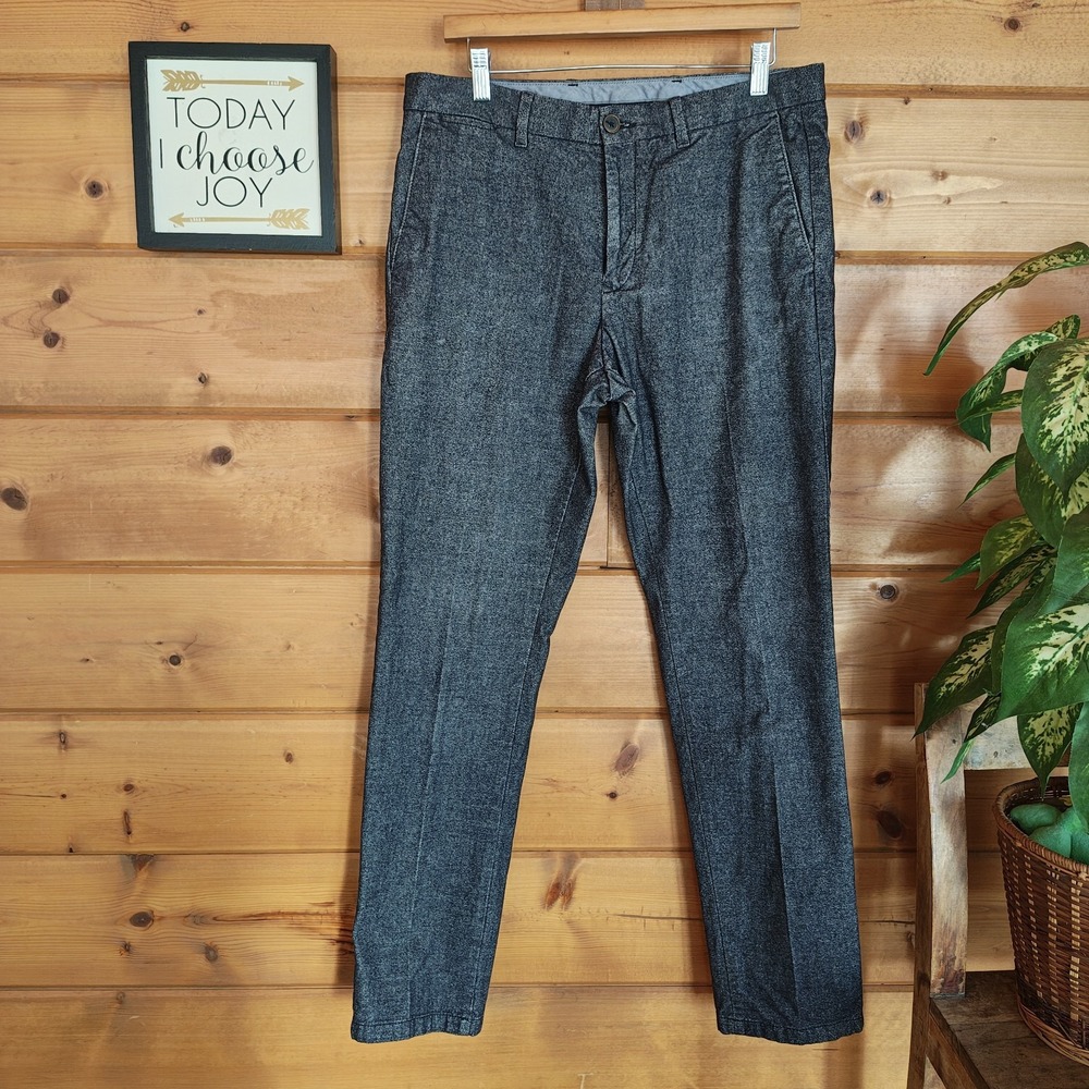 Tommy Hilfiger Boucle Tweed Trouser Straight Tapered Leg Dress Pant Preppy Sz 34